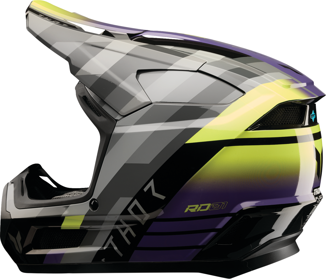 THOR Youth Fleet Helmet - Camber - Black/Purple - Large 0111-1773