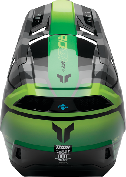 THOR Youth Fleet Helmet - Camber - Black/Green - Medium 0111-1769