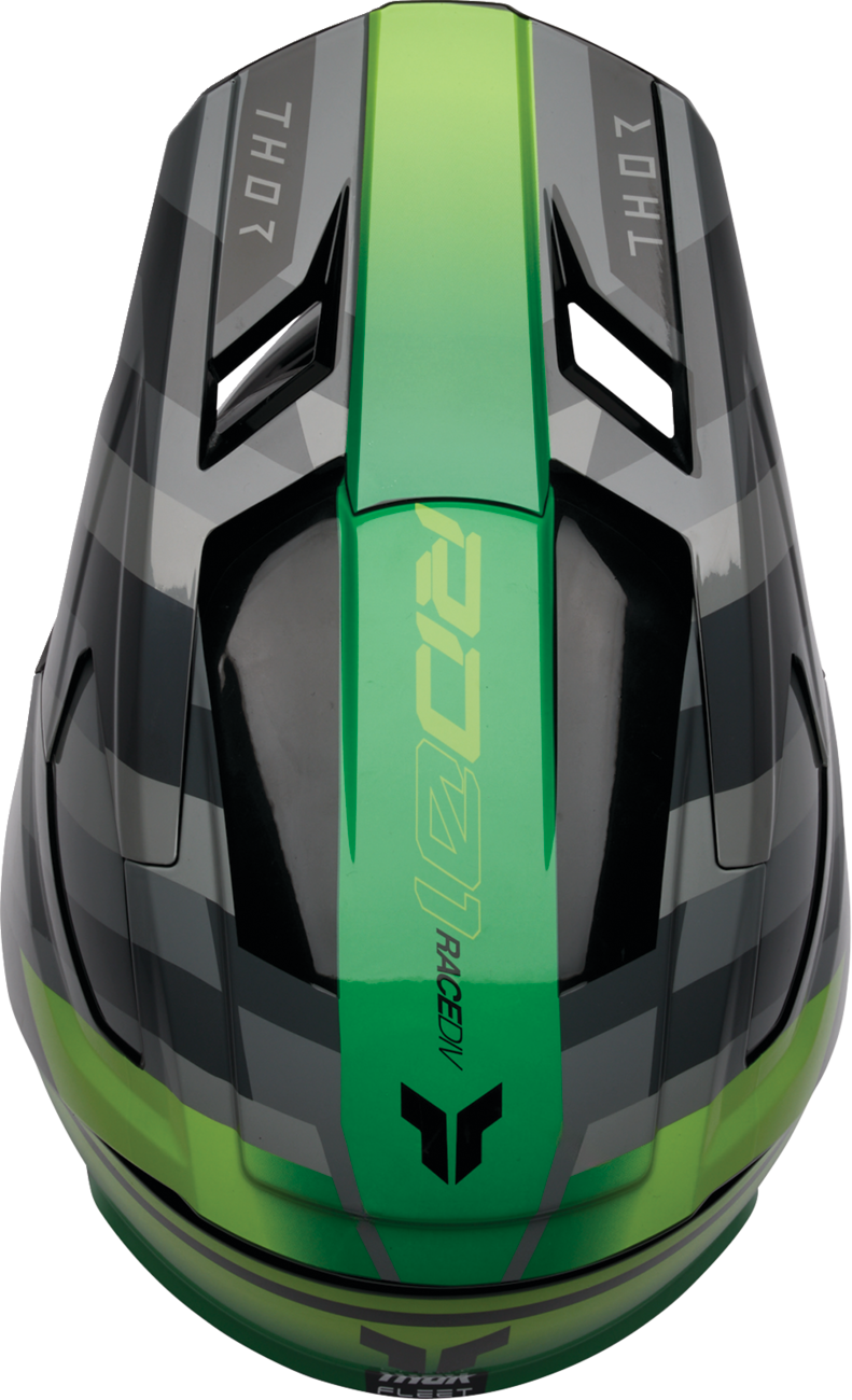THOR Youth Fleet Helmet - Camber - Black/Green - Medium 0111-1769
