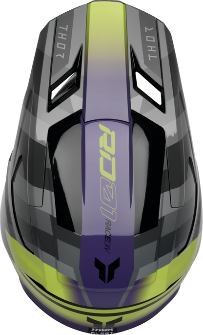 THOR Youth Fleet Helmet - Camber - Black/Purple - Large 0111-1773