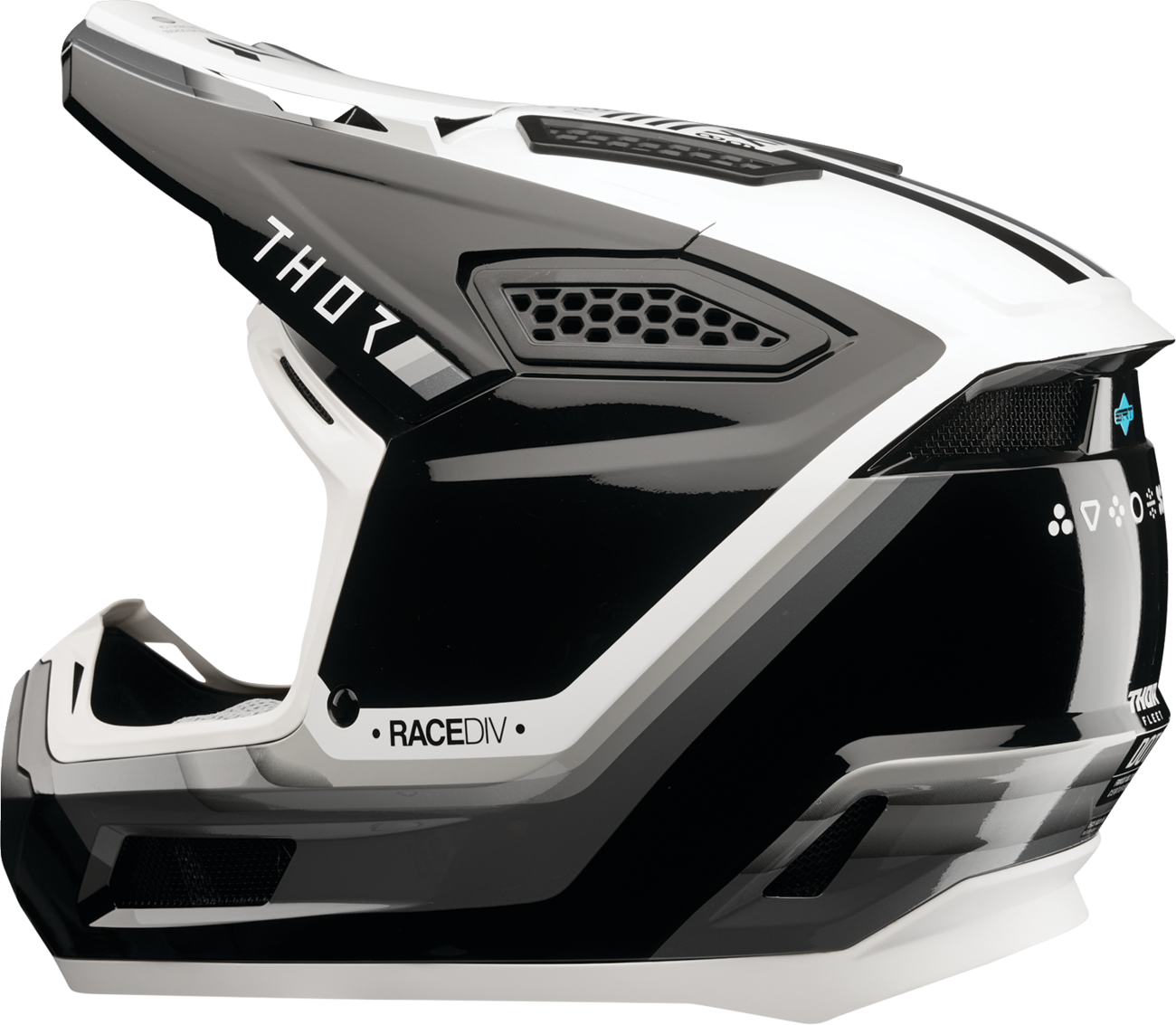 THOR Fleet Helmet - Defy - Black/White - XS 0110-9429