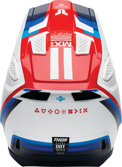 THOR Fleet Helmet - Defy - White/Red/Blue - XS 0110-9441