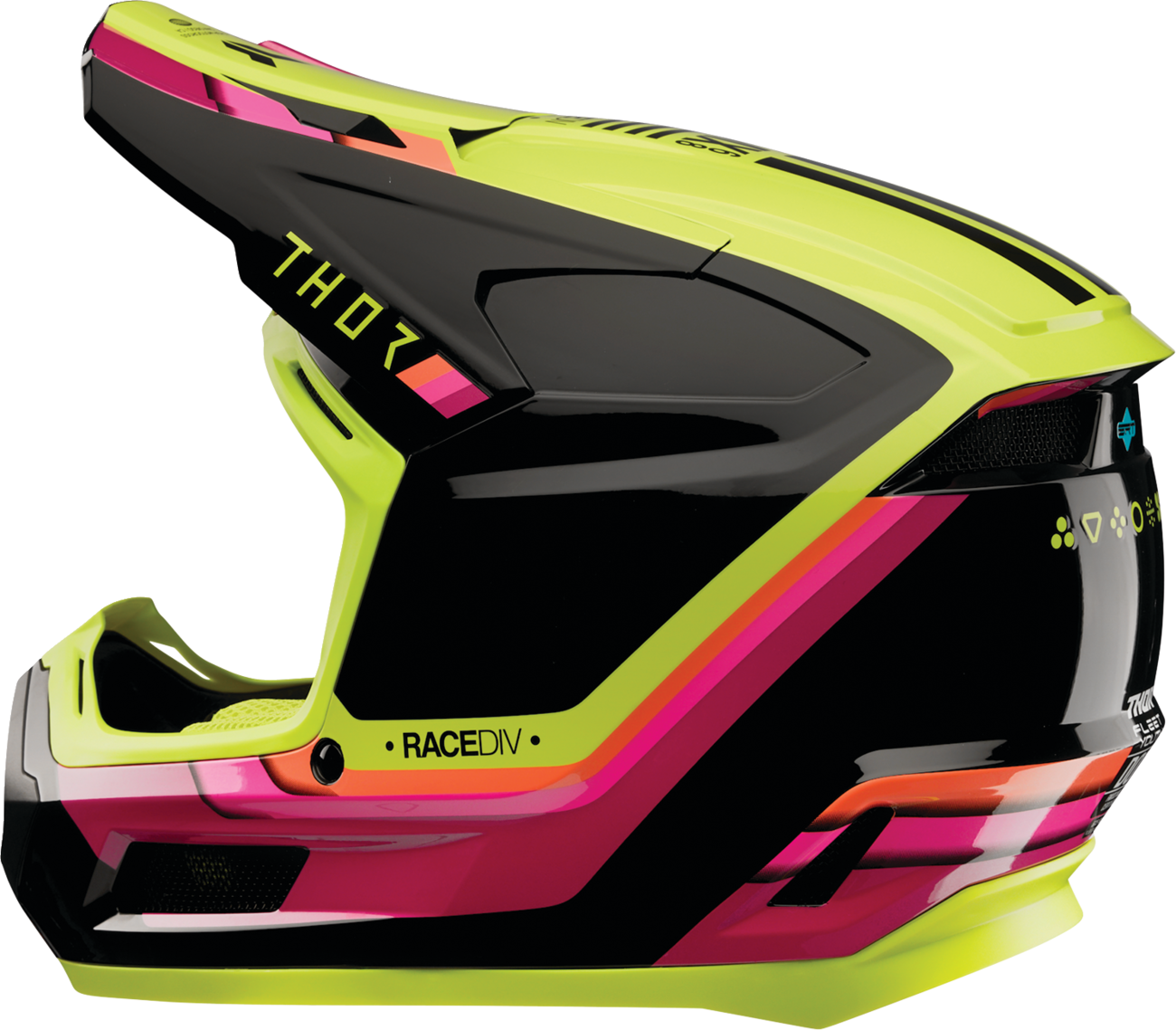 THOR Youth Fleet Helmet - Defy - Black/Acid - Medium 0111-1760