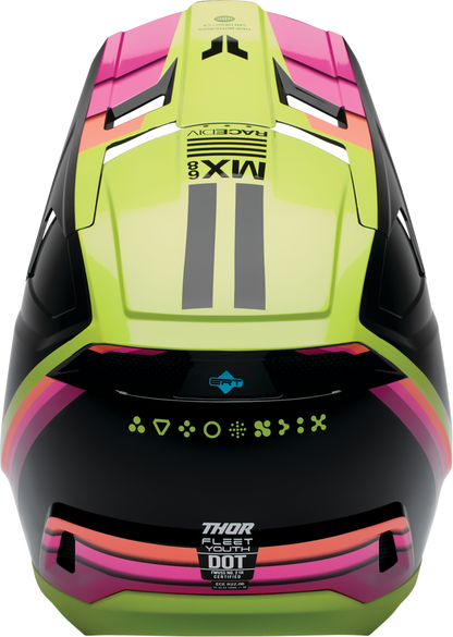 THOR Youth Fleet Helmet - Defy - Black/Acid - Medium 0111-1760