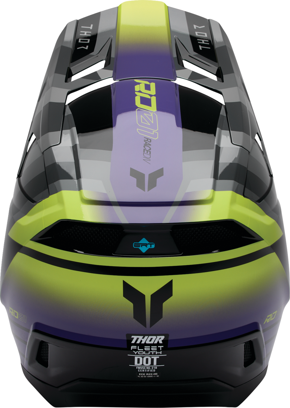 THOR Youth Fleet Helmet - Camber - Black/Purple - Small 0111-1771