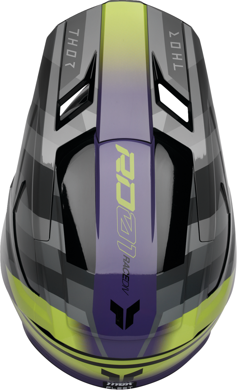 THOR Youth Fleet Helmet - Camber - Black/Purple - Small 0111-1771