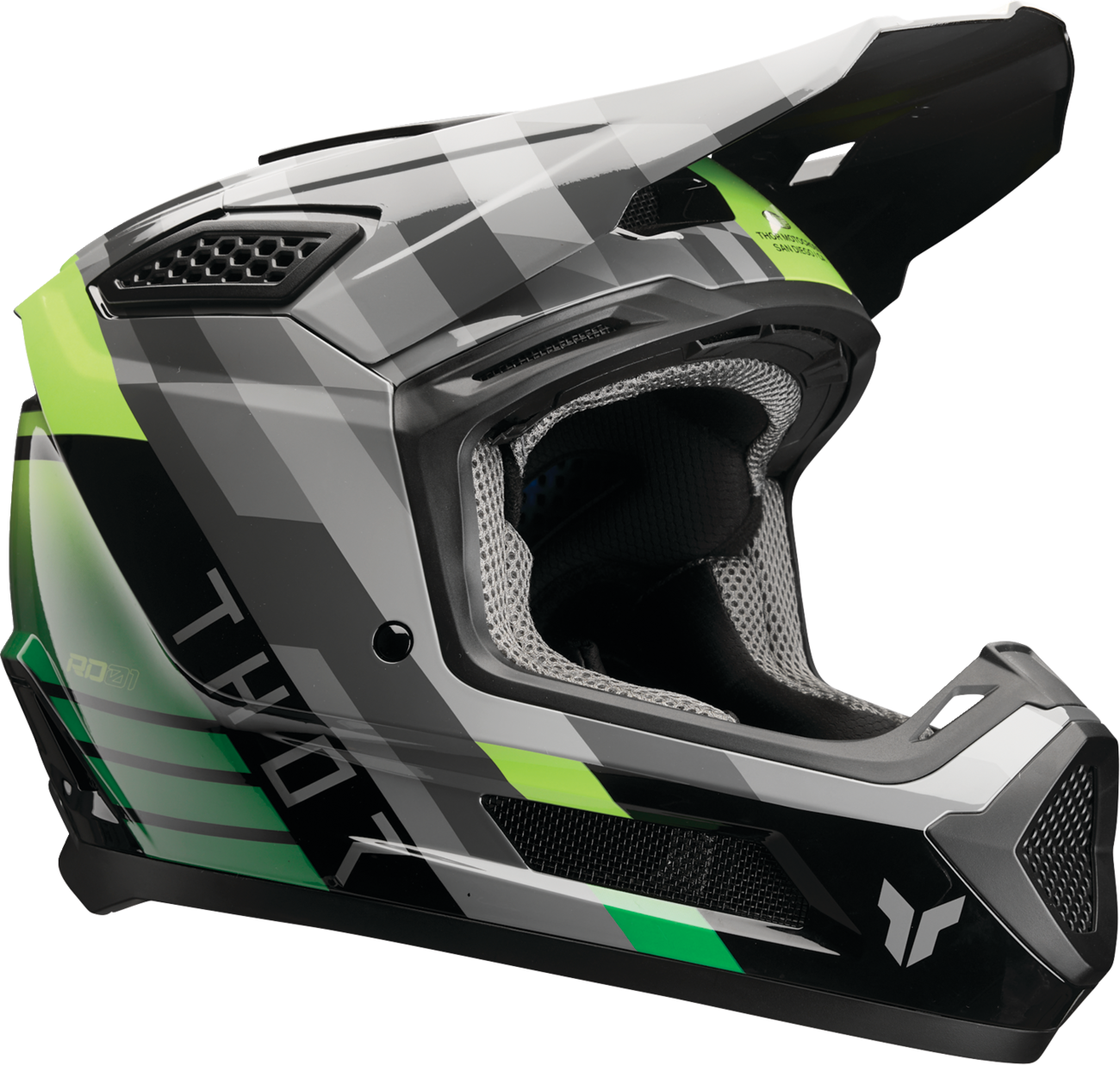 THOR Fleet Helmet - Camber - Black/Green - Large 0110-9402