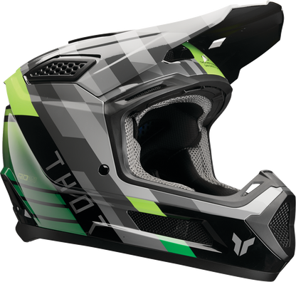 THOR Fleet Helmet - Camber - Black/Green - Large 0110-9402
