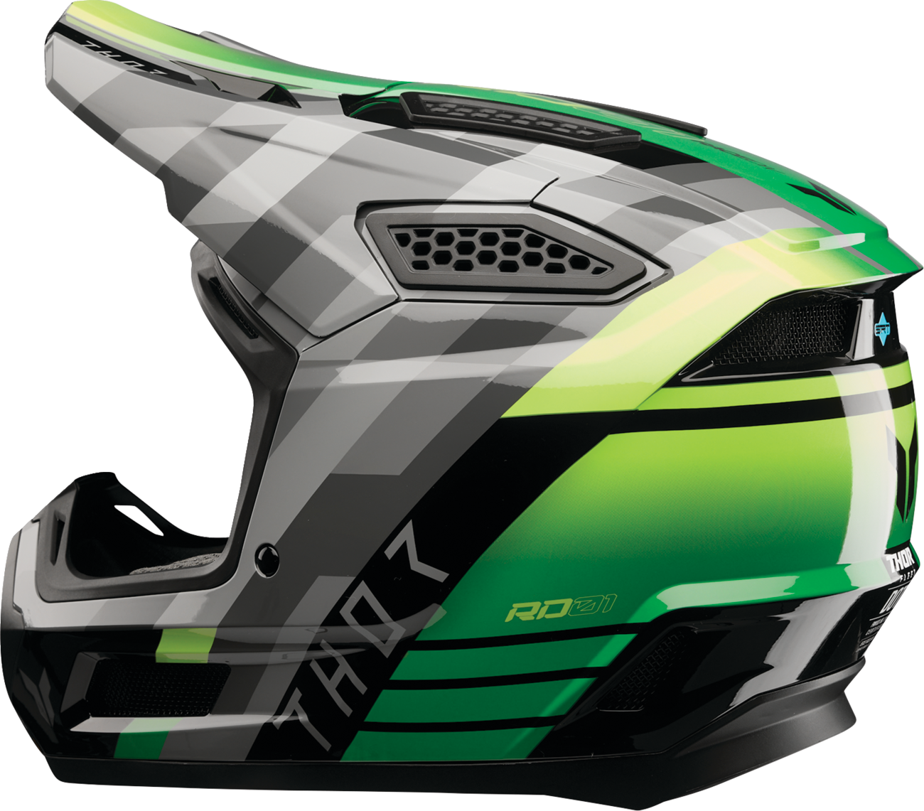 THOR Fleet Helmet - Camber - Black/Green - Large 0110-9402