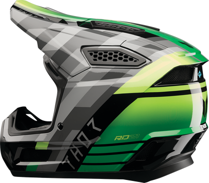 THOR Fleet Helmet - Camber - Black/Green - Large 0110-9402