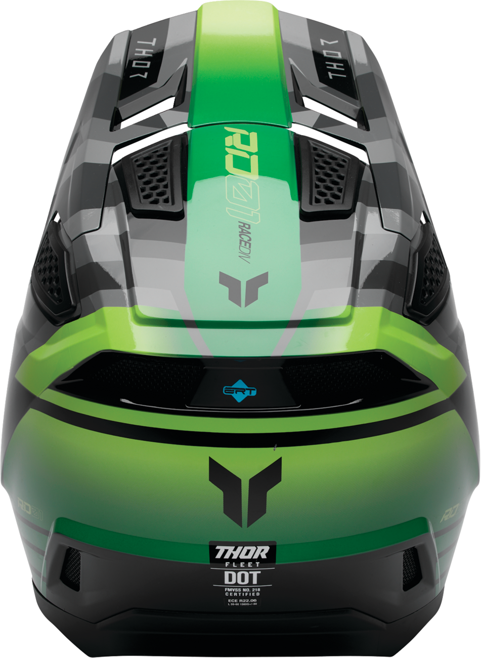 THOR Fleet Helmet - Camber - Black/Green - Large 0110-9402