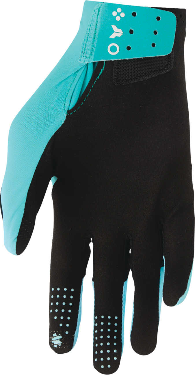 THOR Sportmode Iconic Gloves - Aqua/Powder Blue - Medium 3330-9114