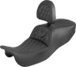 SADDLEMEN Roadsofa™ Carbon Fiber Seat - Lattice Stitch - With Backrest - FLRT/FLTRT '15-'25 815-07-206B0