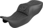 SADDLEMEN Roadsofa™ Carbon Fiber Seat - Lattice Stitch - Without Backrest - FLRT/FLTRT '15-'25 815-07-20600