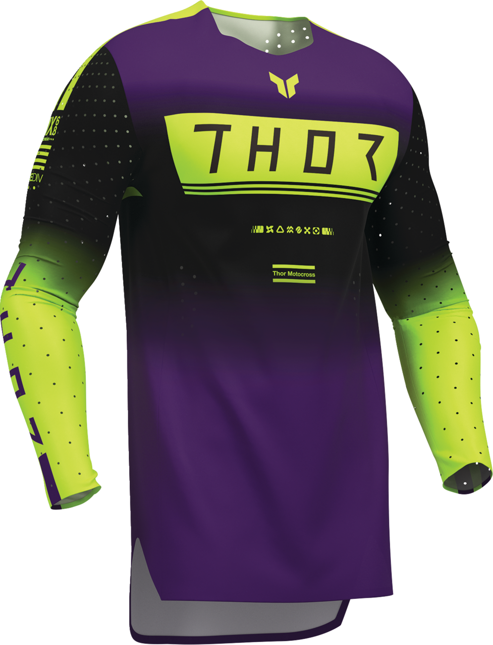 THOR Sportmode Geo Jersey - Black/Purple - Medium 2910-8743