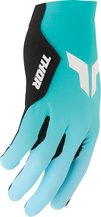 THOR Sportmode Iconic Gloves - Aqua/Powder Blue - Large 3330-9115