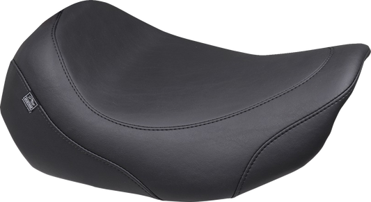 MUSTANG Wide Tripper™ Solo Seat - No Backrest Receiver - Black Stitch - FLT/FLH '23-'26 88603