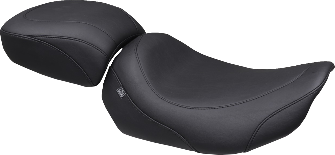 MUSTANG Wide Tripper™ Solo Seat - No Backrest Receiver - Black Stitch - FLT/FLH '23-'26 88603
