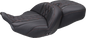 MUSTANG Heated Super Touring One Piece 2-Up Seat - Deluxe Diamond - American Beauty Stitch - FLT/FLH '23-'26 89410AB
