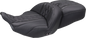 MUSTANG Heated Super Touring One Piece 2-Up Seat - Deluxe Diamond - Gun Metal Stitch - FLT/FLH '23-'26 89410GM