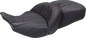 MUSTANG Heated Super Touring One Piece 2-Up Seat - Deluxe Diamond - Dark Cherry Stitch - FLT/FLH '23-'26 89410DC