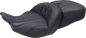 MUSTANG Heated Super Touring One Piece 2-Up Seat - Deluxe Diamond - Sky Blue Stitch - FLT/FLH '23-'26 89410SB