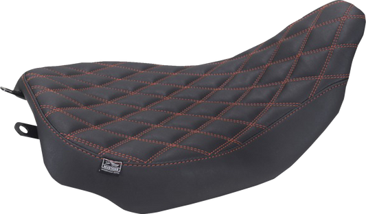 MUSTANG Runaround™ Solo Seat - Double Diamond - American Beauty Stitch - FLT/FLH '23-'26 88020AB