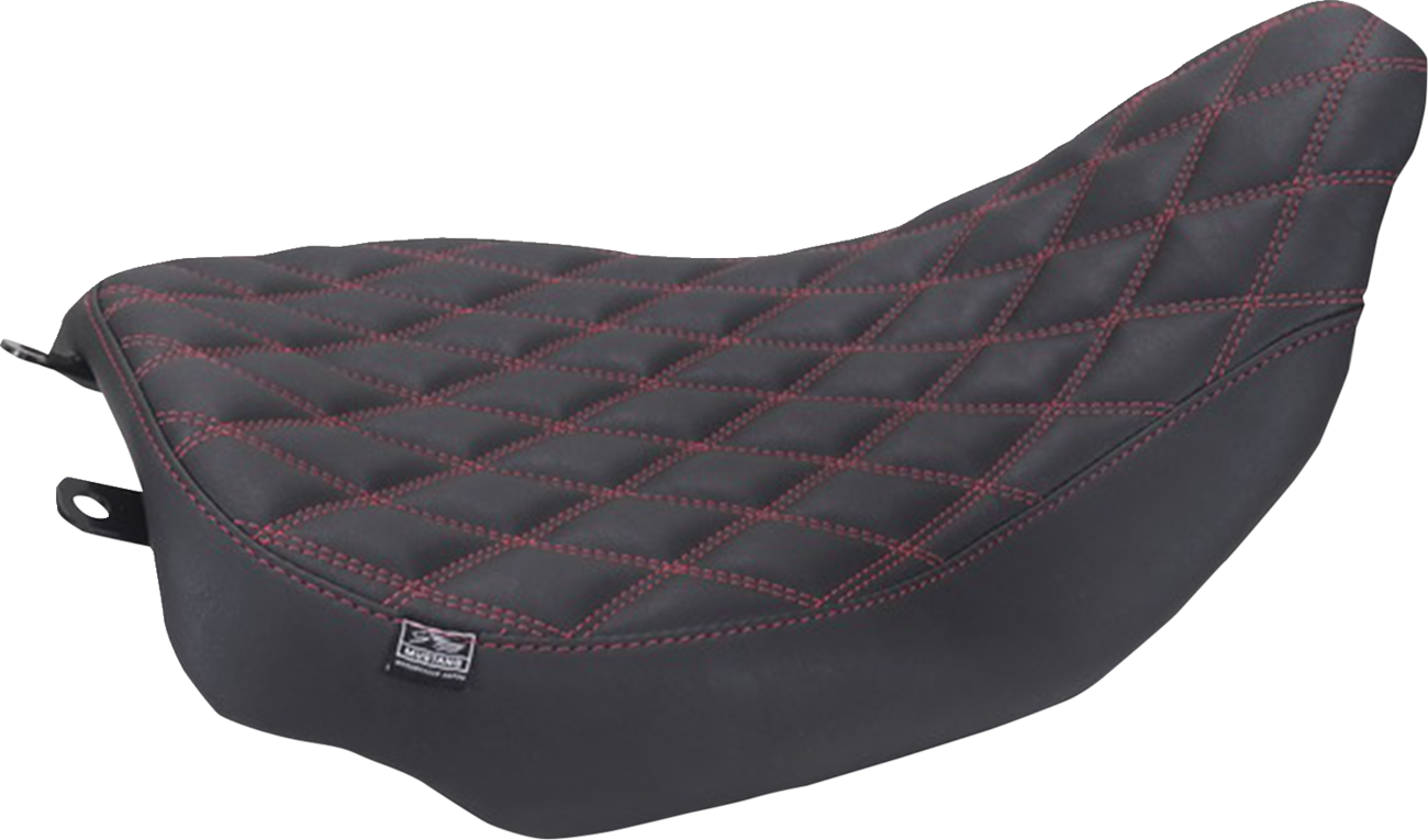 MUSTANG Runaround™ Solo Seat - Double Diamond - Dark Cherry Stitch - FLT/FLH '23-'26 88020DC