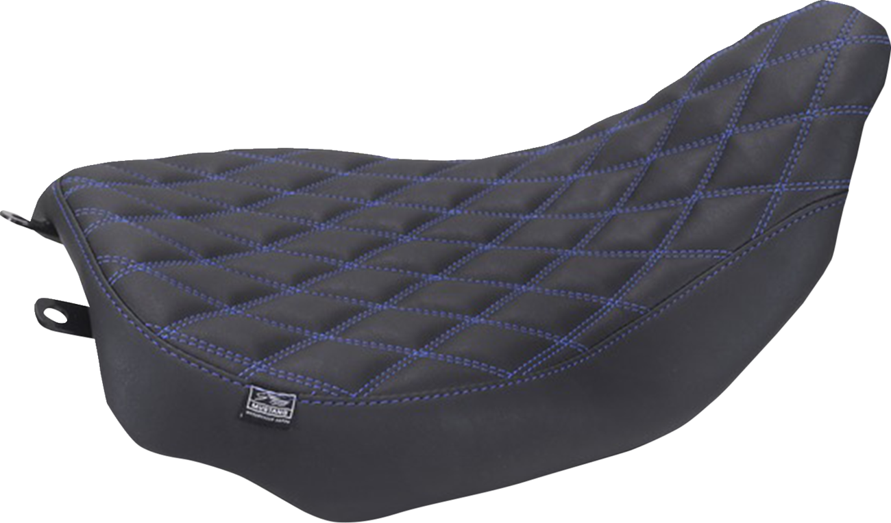 MUSTANG Runaround™ Solo Seat - Double Diamond - Sky Blue Stitch - FLT/FLH '23-'26 88020SB