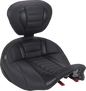 MUSTANG Deluxe Touring Solo Seat - with Driver's Backrest - Gun Metal Gray Stitch - FLH/FLT '23-'26 89406GM