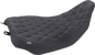 MUSTANG Runaround™ Solo Seat - Double Diamond - Gun Metal Gray Stitch - FLT/FLH '23-'26 88020GM