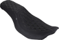 MUSTANG Low Squareback Seat - Double Diamond - Gun Metal Gray Stitch - FLH/FLT '23-'26 88514GM