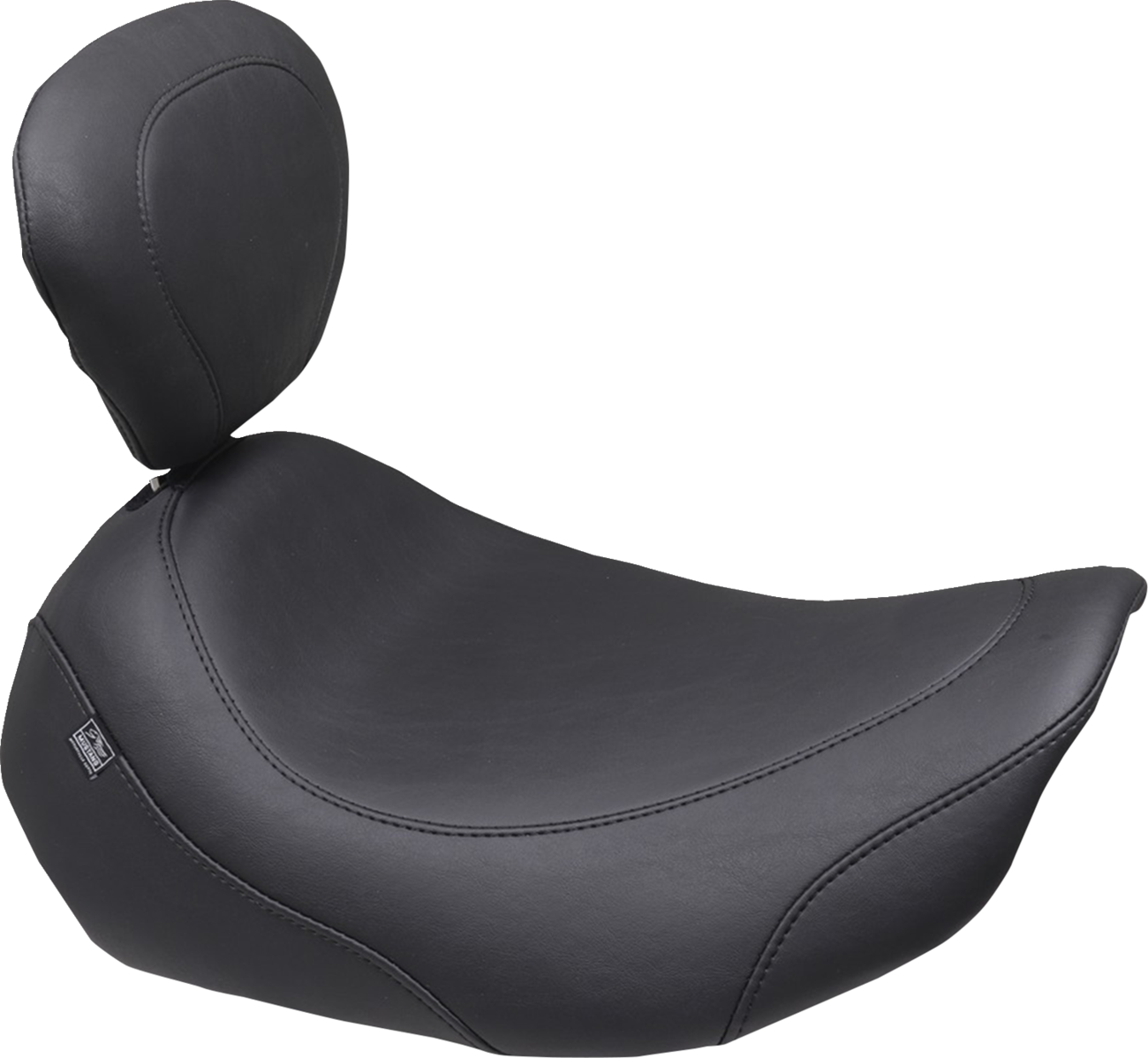 MUSTANG Wide Tripper™ Solo Seat - Backrest Receiver - Black Stitch - FLT/FLH '23-'26 89402