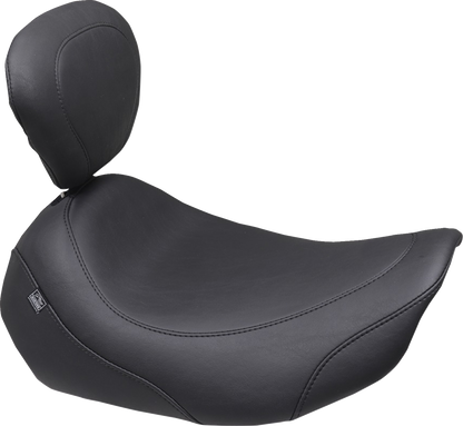 MUSTANG Wide Tripper™ Solo Seat - Backrest Receiver - Black Stitch - FLT/FLH '23-'26 89402