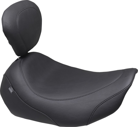 MUSTANG Wide Tripper™ Solo Seat - Backrest Receiver - Black Stitch - FLT/FLH '23-'26 89402
