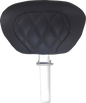 MUSTANG Driver Backrest - Double Diamond - Black Stitch - FLH/FLT '08-'25 89539