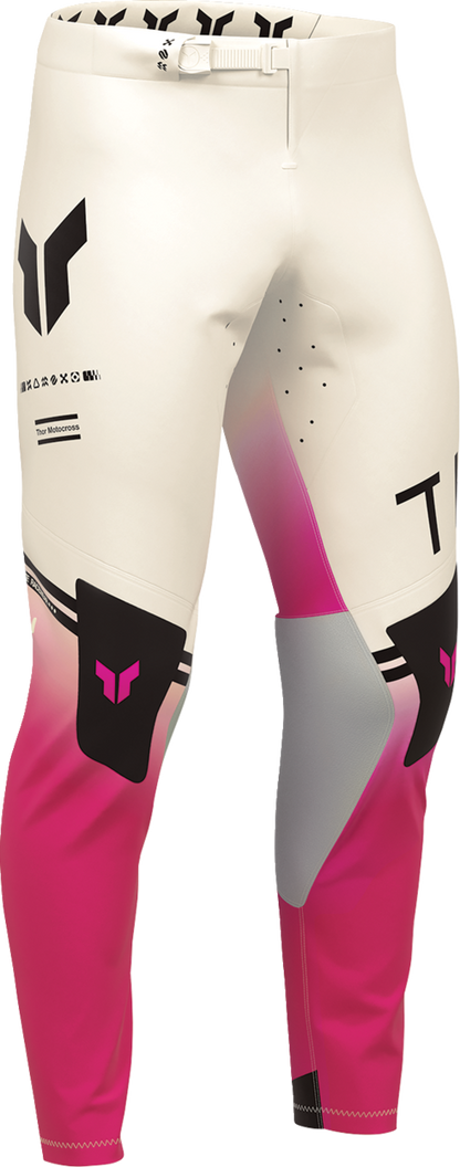 THOR Sportmode Geo Pants - Vintage White/Pink - US 38 2901-12831