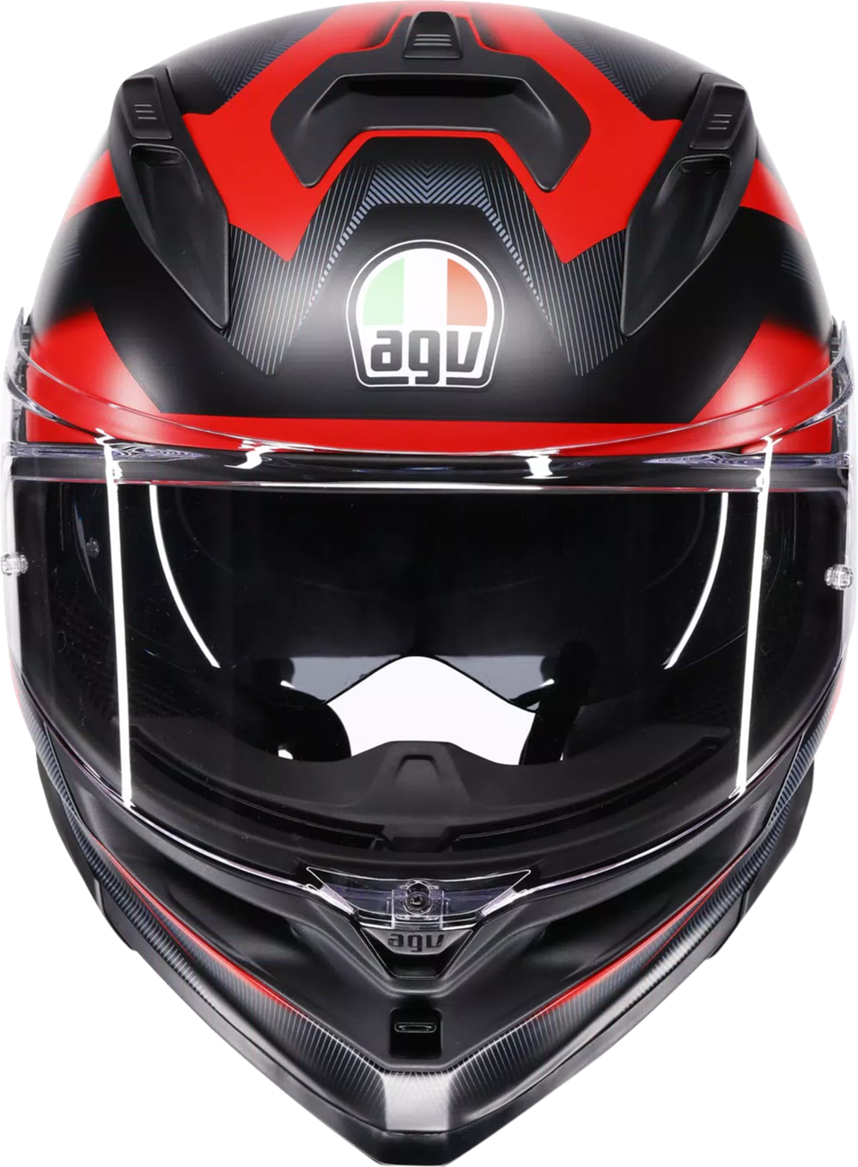 AGV K7 Helmet - Glimpse - Matte Black/Red - Medium 2118399004-015-M