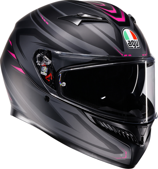 AGV K3 Helmet - Syth - Matte Black/Pink - Large 2118381004-025-L