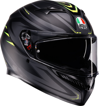 AGV K3 Helmet - Syth - Matte Black/Yellow Fluo - XL 2118381004-026-XL