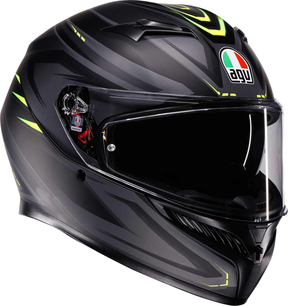 AGV K3 Helmet - Syth - Matte Black/Yellow Fluo - 2XL 2118381004-026-XXL