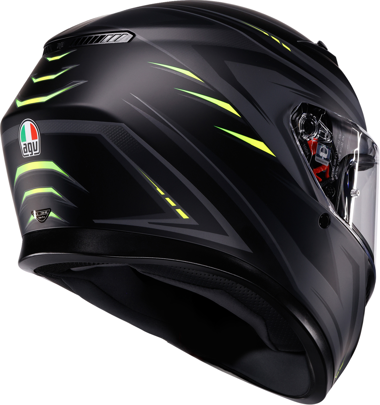 AGV K3 Helmet - Syth - Matte Black/Yellow Fluo - 2XL 2118381004-026-XXL