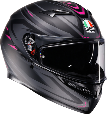 AGV K3 Helmet - Syth - Matte Black/Pink - 2XL 2118381004-025-XXL