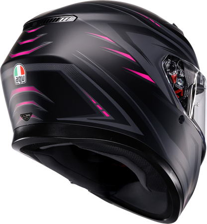 AGV K3 Helmet - Syth - Matte Black/Pink - 2XL 2118381004-025-XXL