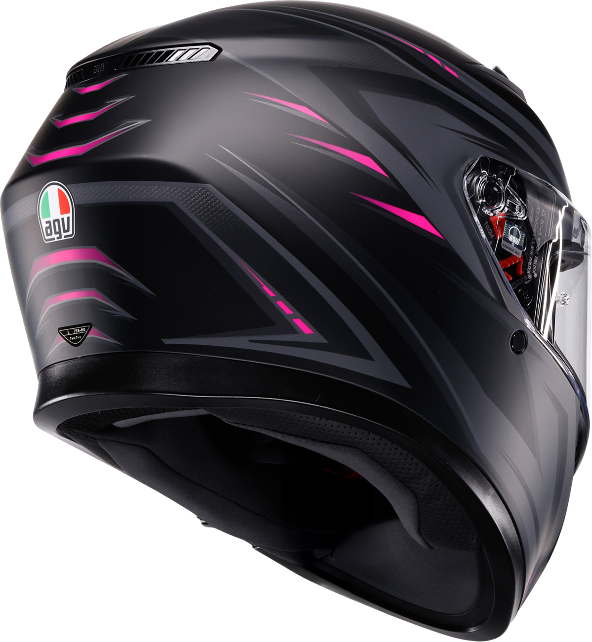 AGV K3 Helmet - Syth - Matte Black/Pink - XS 2118381004-025-XS