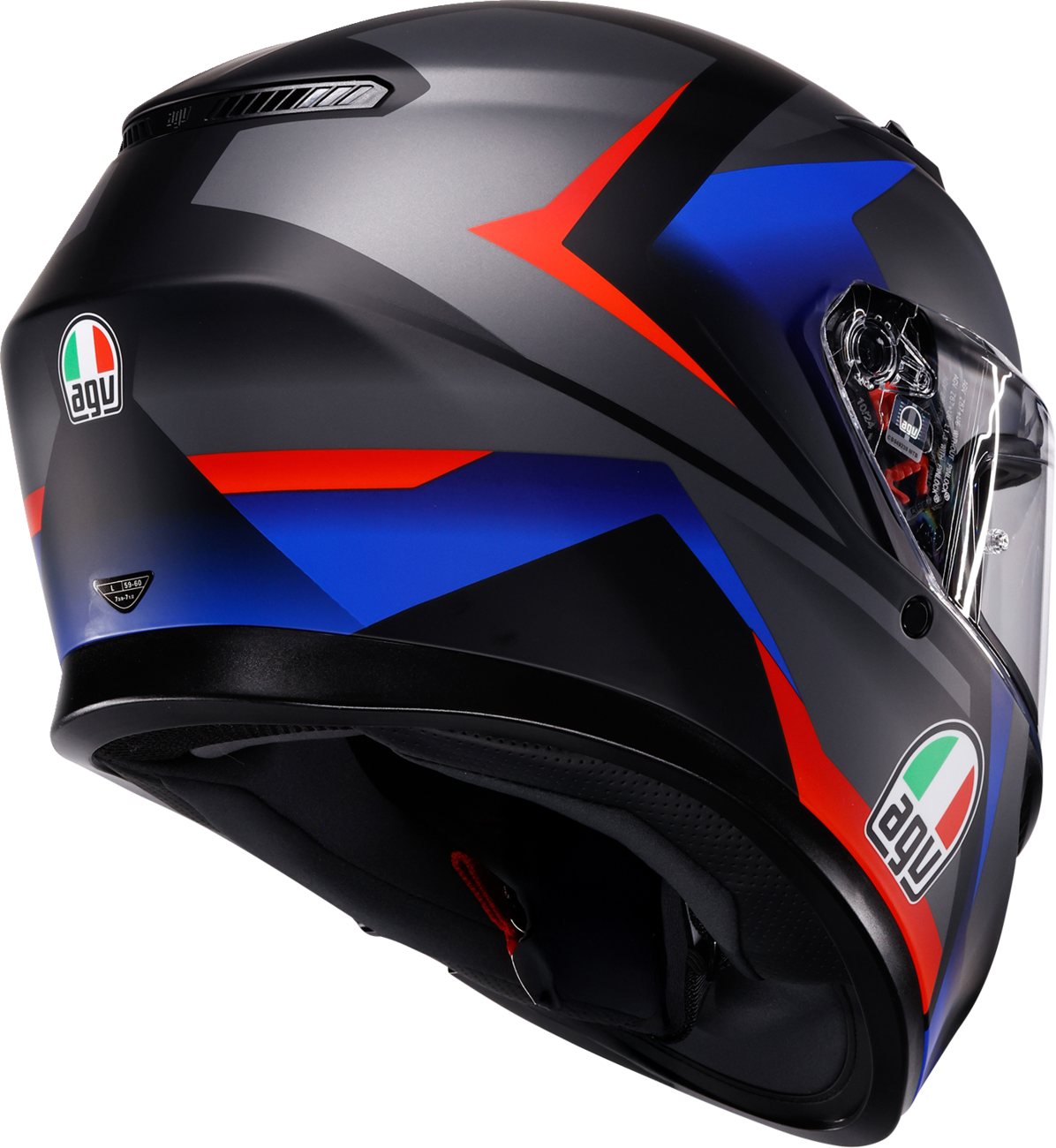 AGV K3 Helmet - Striga - Matte Black/Blue/Red - 2XL 2118381004-024-XXL