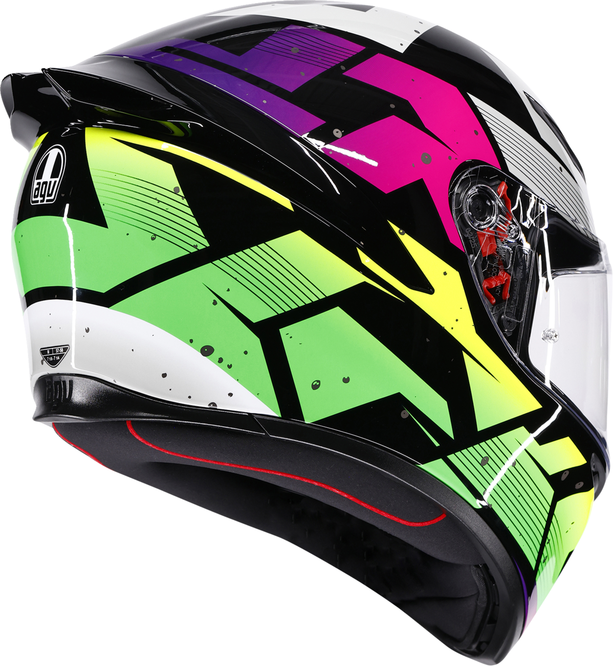 AGV K1 S Helmet - Punkpulse - Black/Purple/Lime - Small 2118394018-071-S