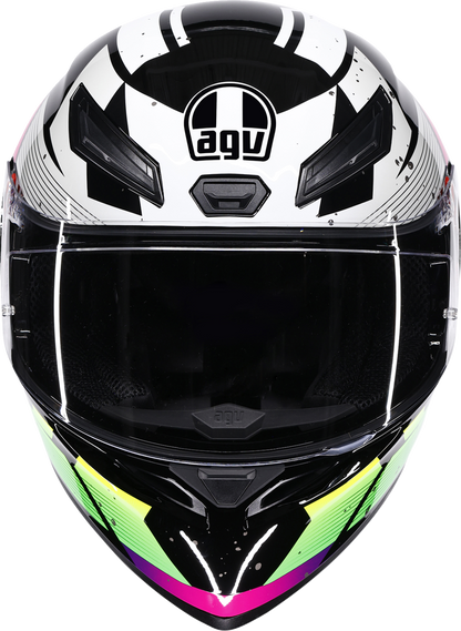 AGV K1 S Helmet - Punkpulse - Black/Purple/Lime - Small 2118394018-071-S