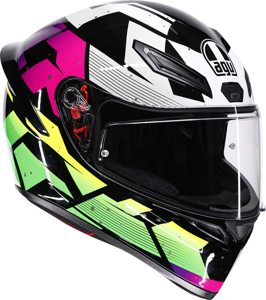 AGV K1 S Helmet Punkpulse Black, Purple & Lime - XL (Part 2118394018-071-XL)