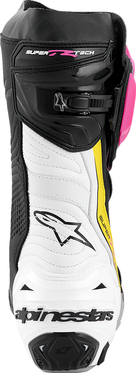 ALPINESTARS Supertech R Boots - Black/Magenta/White/Yellow - US 6 / EU 39 2220021-1634- 39